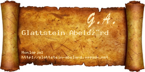 Glattstein Abelárd névjegykártya